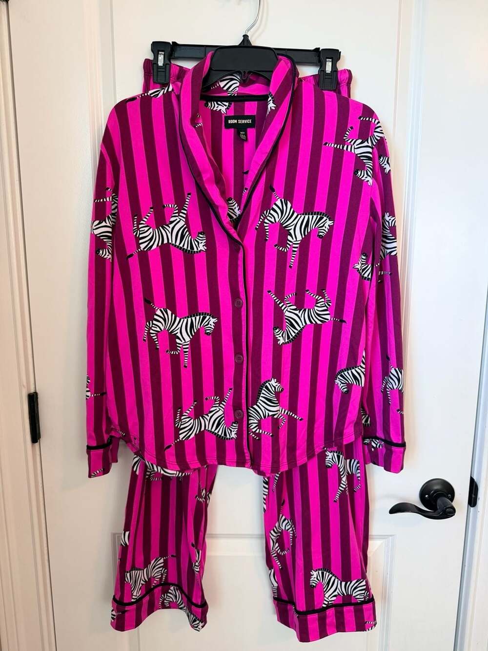 Room Service Zebra Print Pajama Set Size S